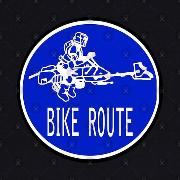Bike Route Road Sign by Undeadredneck